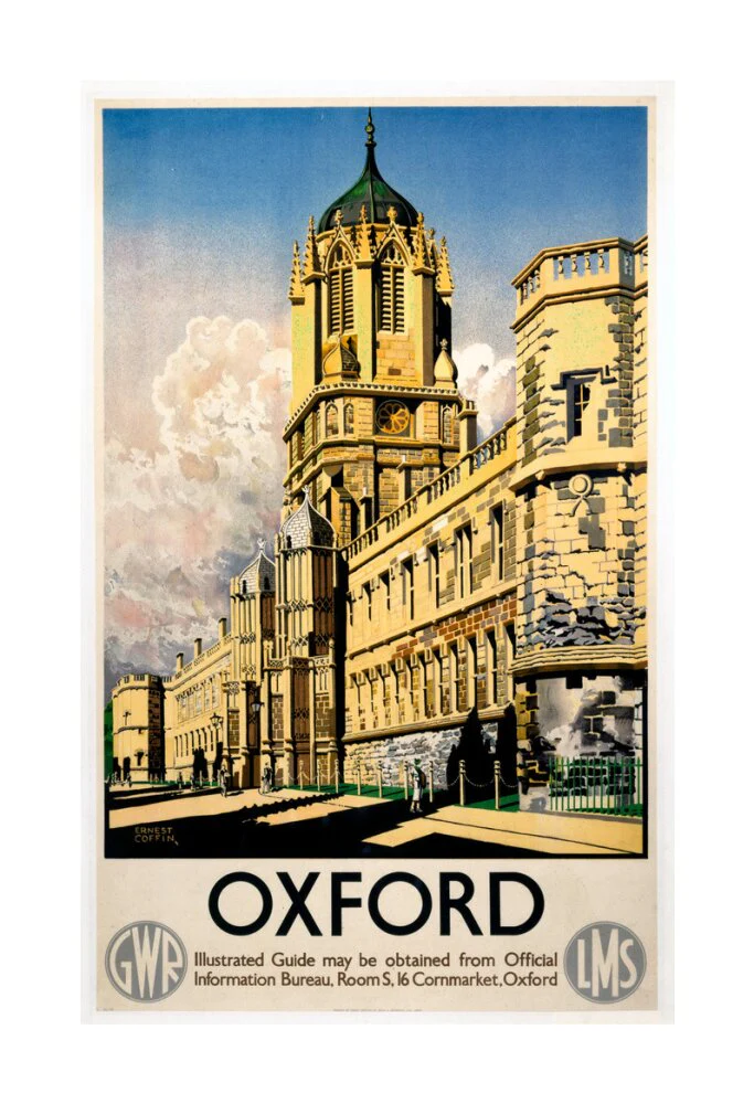 'Oxford', GWR/LMS poster, 1938. - Image 29