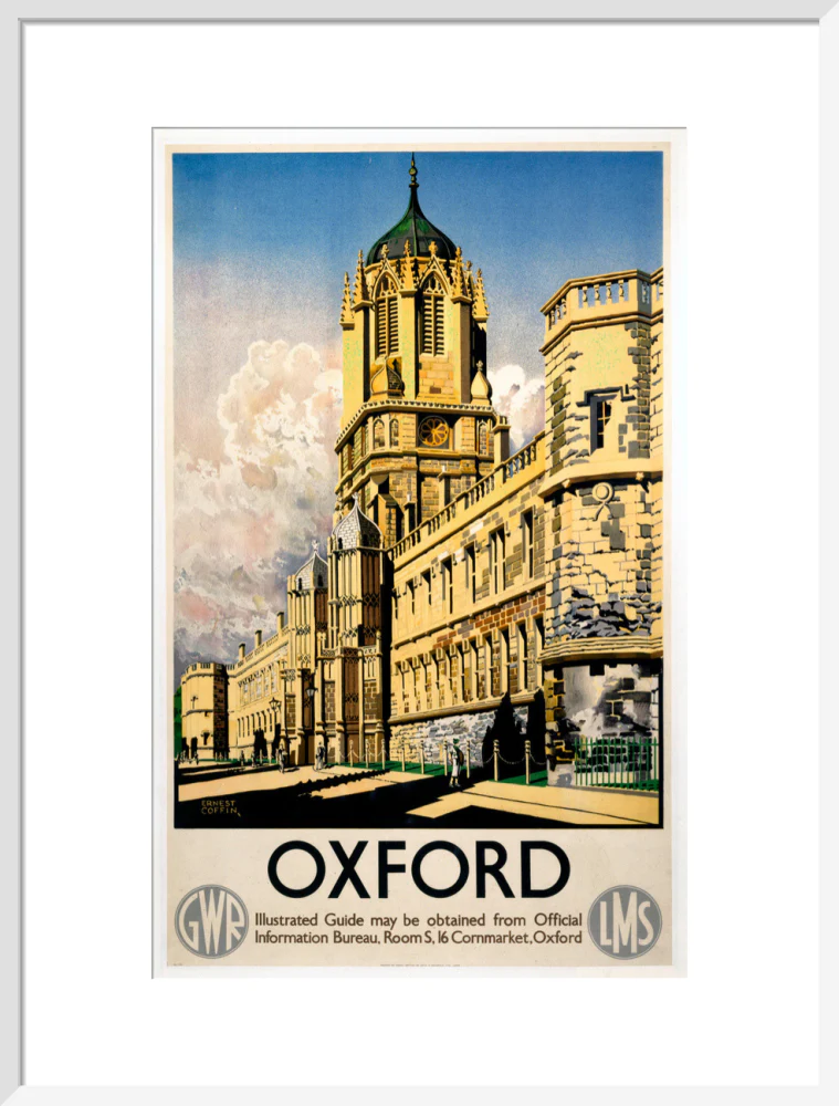 'Oxford', GWR/LMS poster, 1938. - Image 52