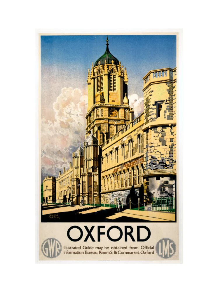 'Oxford', GWR/LMS poster, 1938. - Image 55