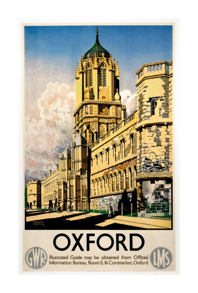 'Oxford', GWR/LMS poster, 1938. - Image 63