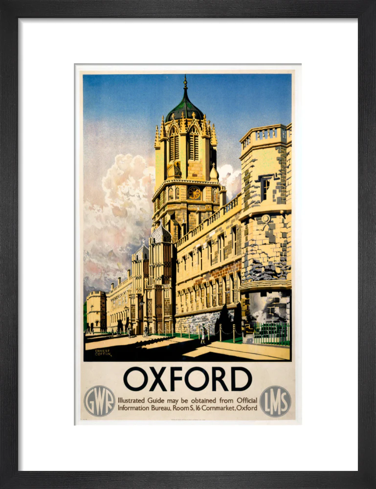 'Oxford', GWR/LMS poster, 1938. - Image 8