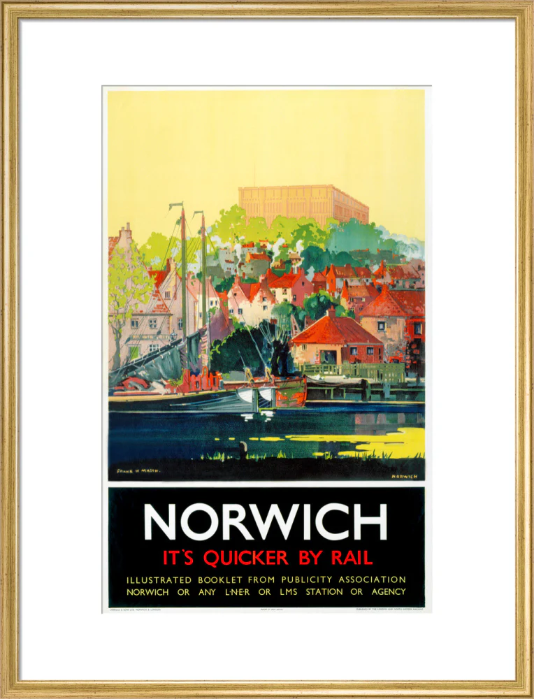 'Norwich - It's Quicker by Rail', LNER poster, 1930s. - Image 20