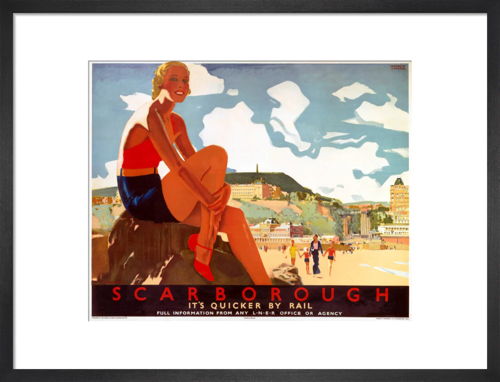 'Scarborough: It's Quicker by Rail', LNER poster, 1933. - Image 13