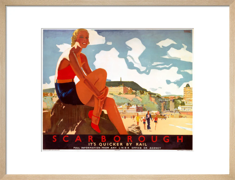 'Scarborough: It's Quicker by Rail', LNER poster, 1933. - Image 16
