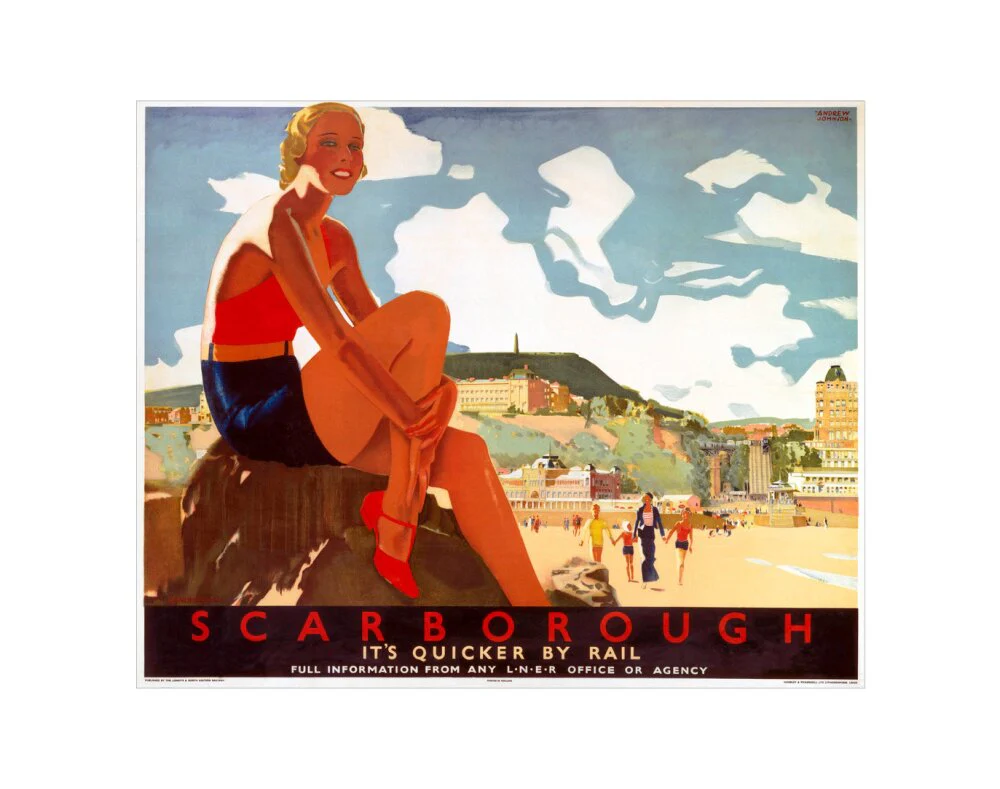 'Scarborough: It's Quicker by Rail', LNER poster, 1933. - Image 2