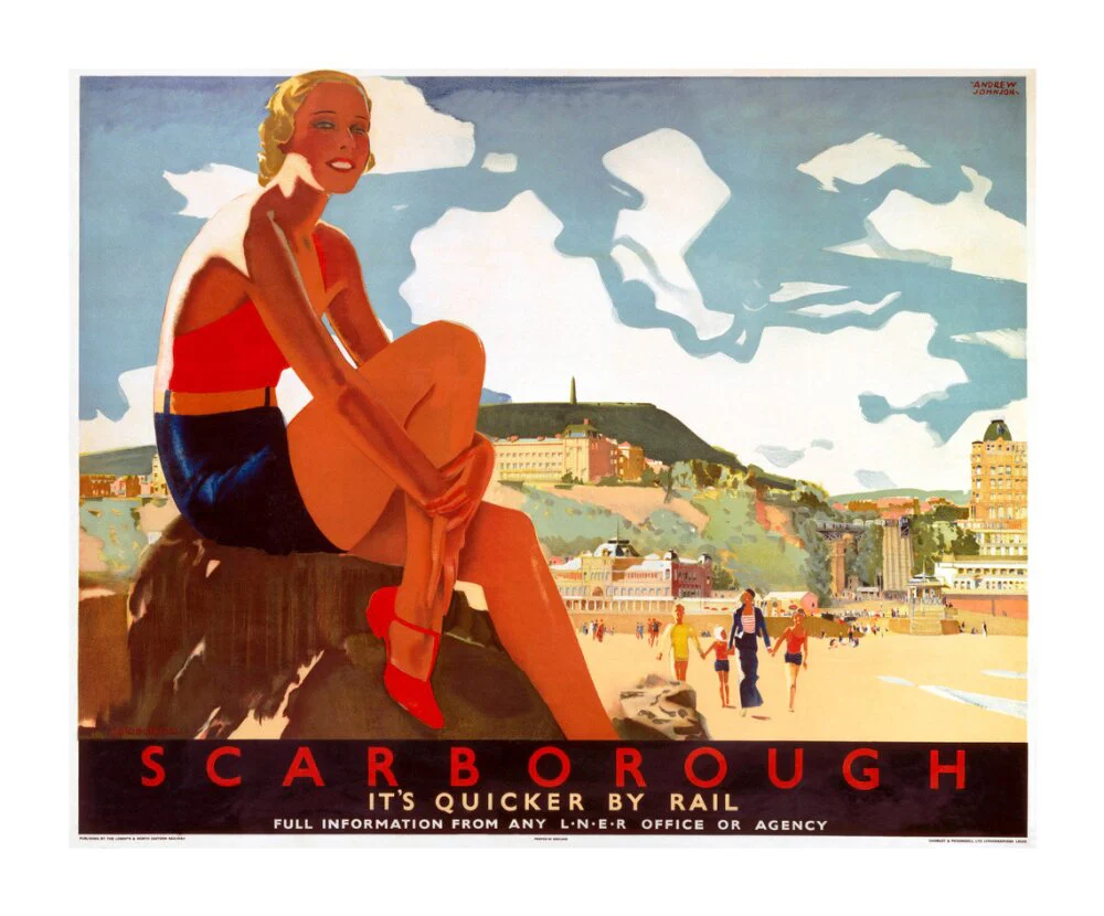 'Scarborough: It's Quicker by Rail', LNER poster, 1933. - Image 30