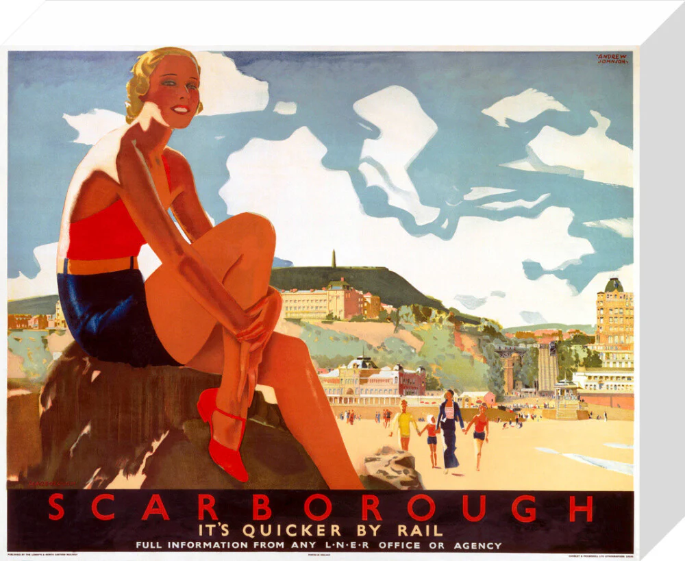 'Scarborough: It's Quicker by Rail', LNER poster, 1933. - Image 31