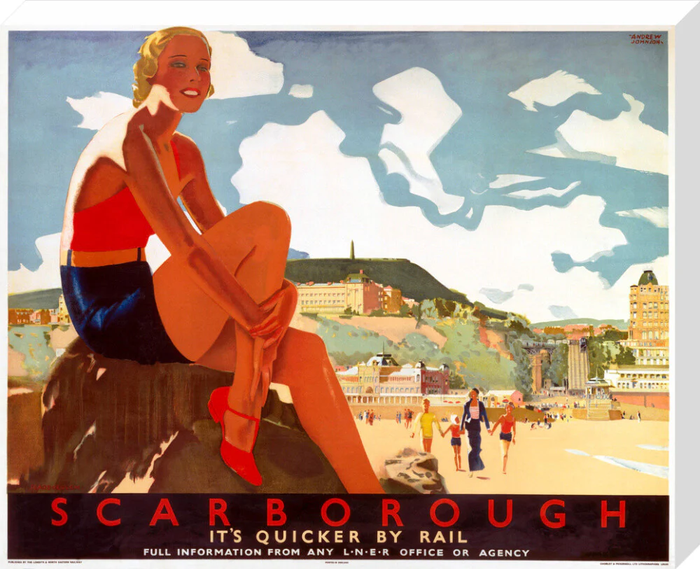 'Scarborough: It's Quicker by Rail', LNER poster, 1933. - Image 33