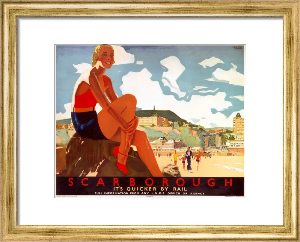 'Scarborough: It's Quicker by Rail', LNER poster, 1933. - Image 5