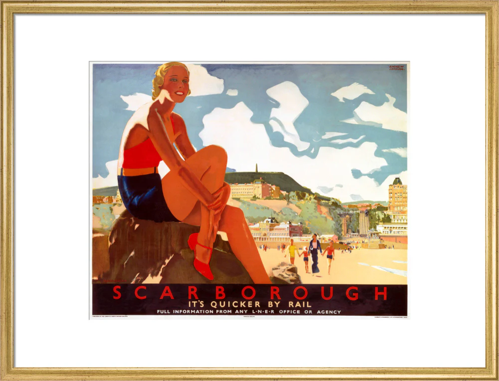 'Scarborough: It's Quicker by Rail', LNER poster, 1933. - Image 53