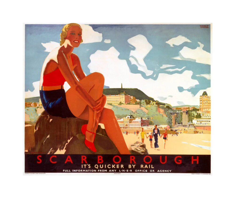 'Scarborough: It's Quicker by Rail', LNER poster, 1933. - Image 61