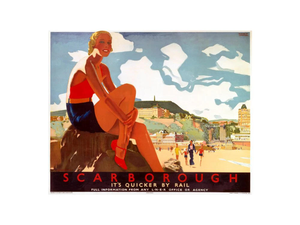'Scarborough: It's Quicker by Rail', LNER poster, 1933. - Image 7