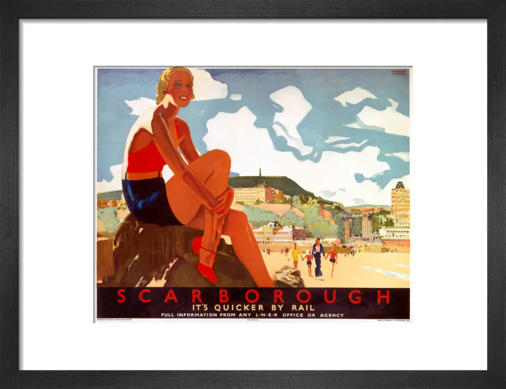'Scarborough: It's Quicker by Rail', LNER poster, 1933. - Image 8