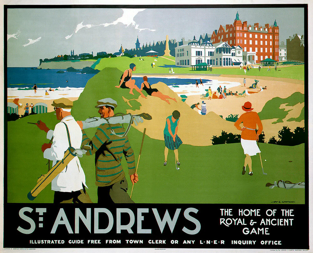 'St Andrews', LNER poster, 1920s.
