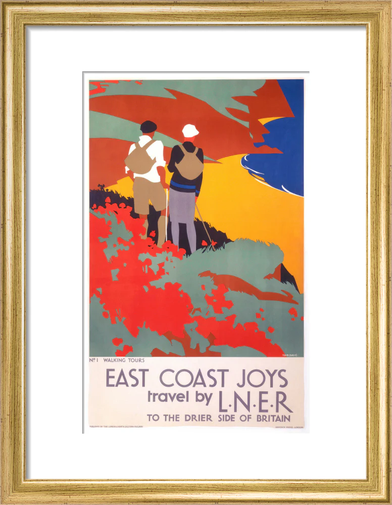 'East Coast Joys No 1 - Walking Tours', LNER poster, 1931. - Image 10