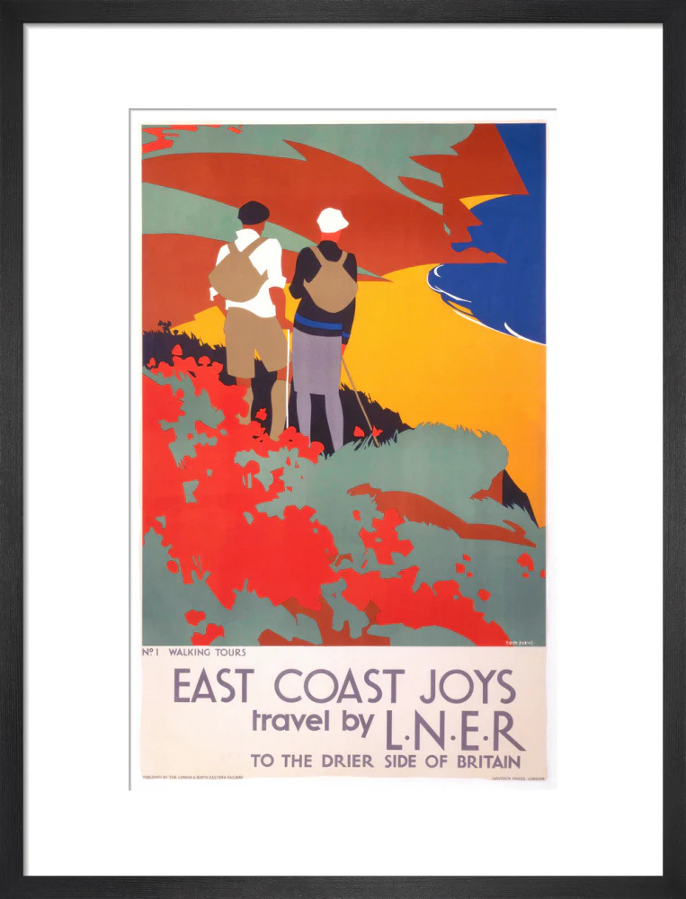 'East Coast Joys No 1 - Walking Tours', LNER poster, 1931. - Image 13
