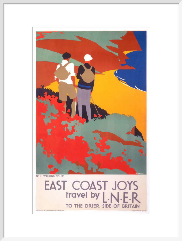 'East Coast Joys No 1 - Walking Tours', LNER poster, 1931. - Image 24