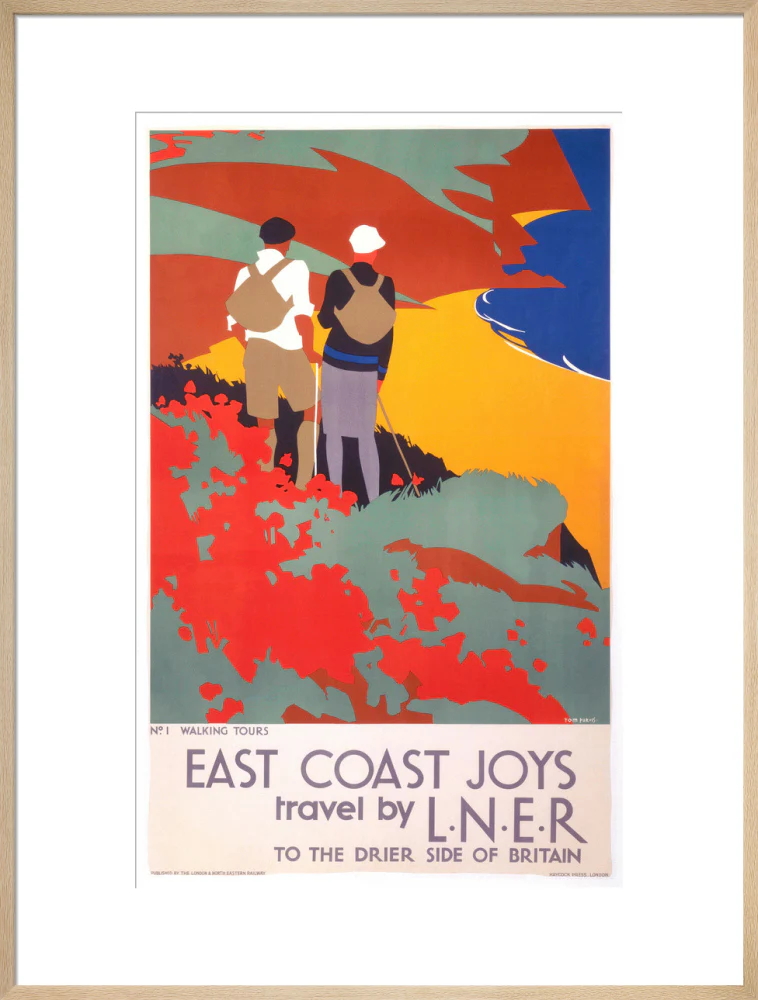 'East Coast Joys No 1 - Walking Tours', LNER poster, 1931. - Image 26