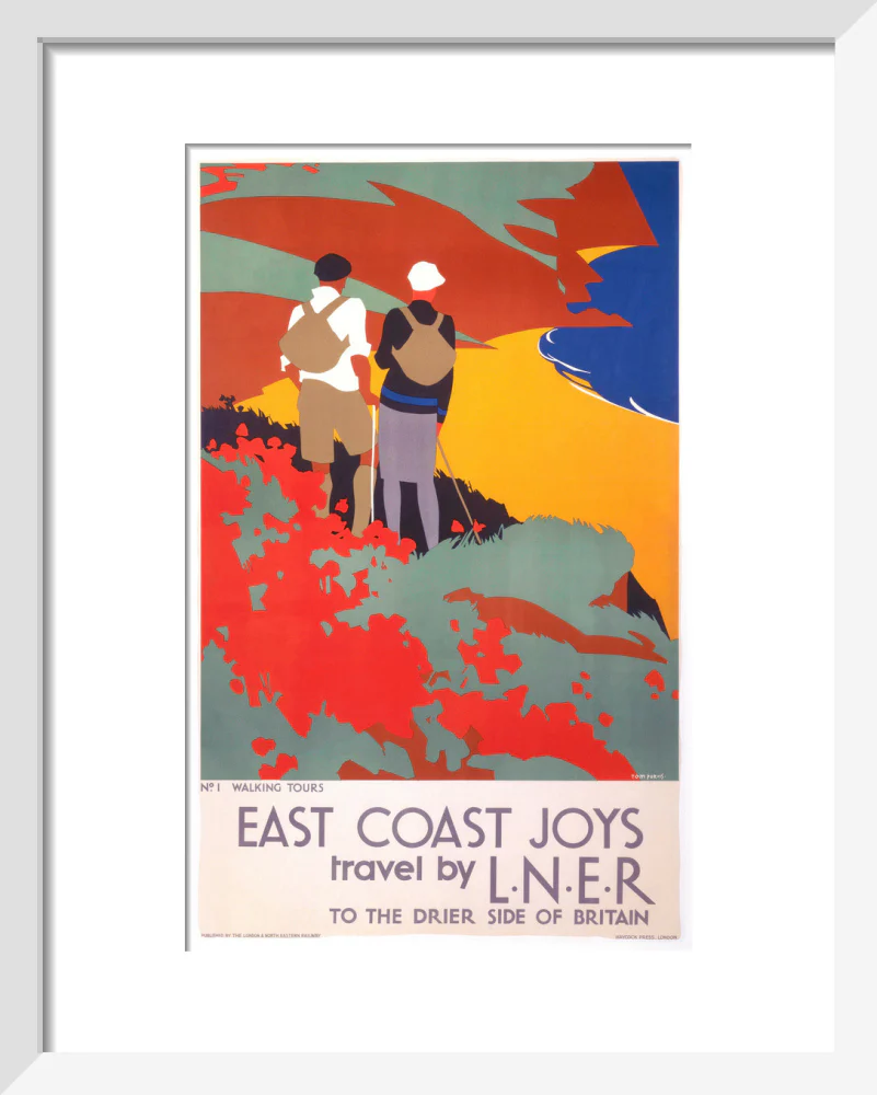 'East Coast Joys No 1 - Walking Tours', LNER poster, 1931. - Image 37