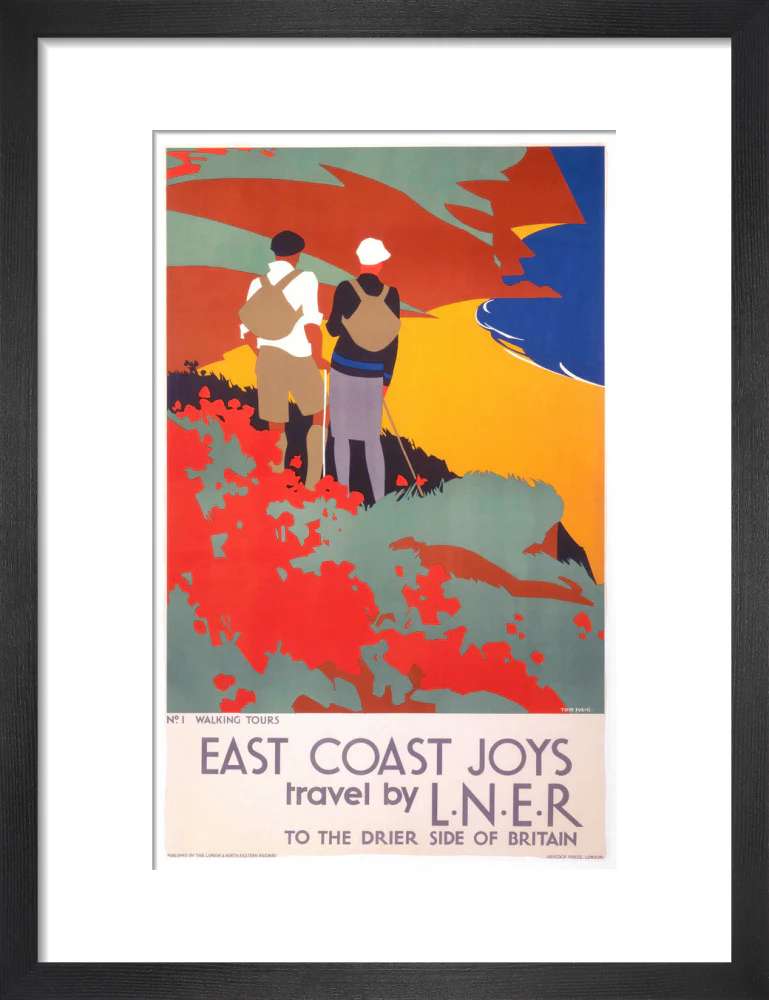 'East Coast Joys No 1 - Walking Tours', LNER poster, 1931. - Image 41