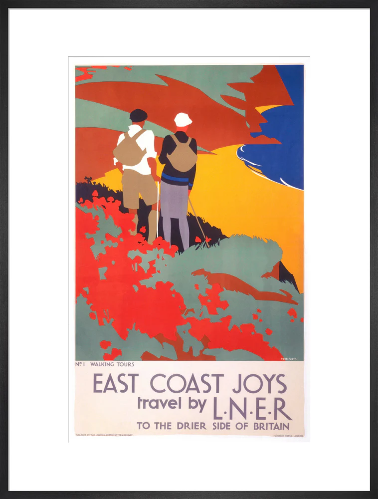 'East Coast Joys No 1 - Walking Tours', LNER poster, 1931. - Image 63