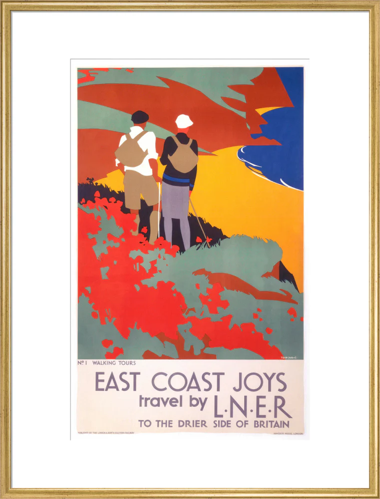 'East Coast Joys No 1 - Walking Tours', LNER poster, 1931. - Image 65