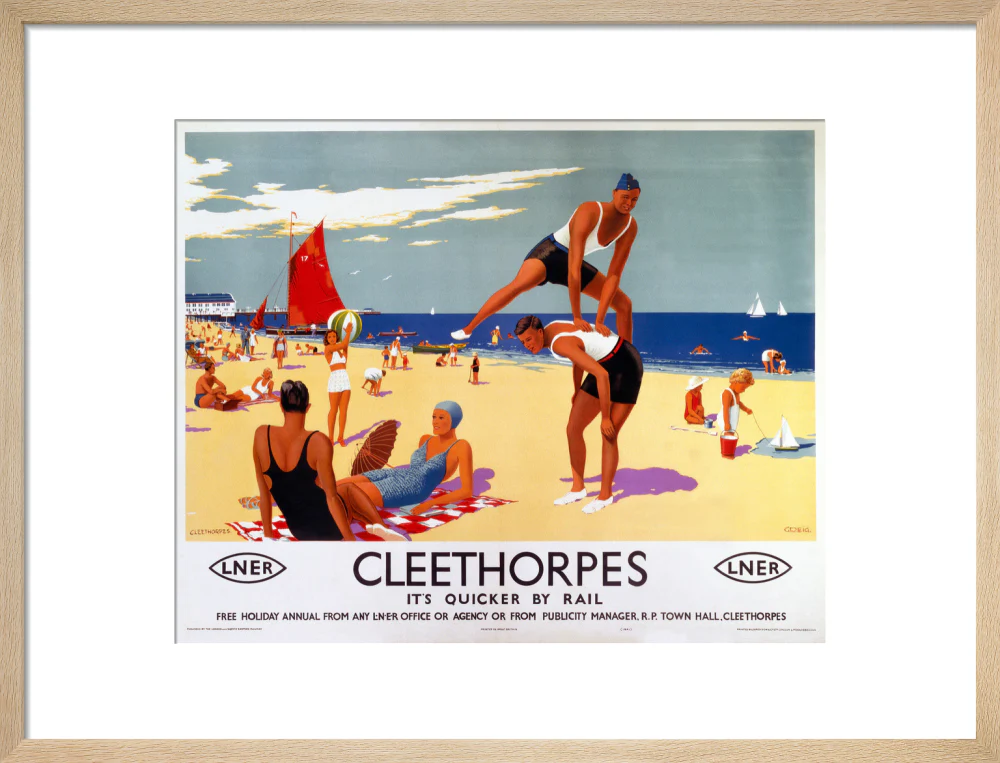 'Cleethorpes: It's Quicker by Rail', LNER poster, 1941. - Image 16