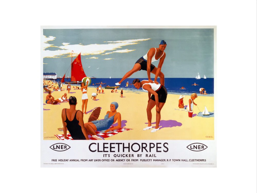 'Cleethorpes: It's Quicker by Rail', LNER poster, 1941. - Image 17