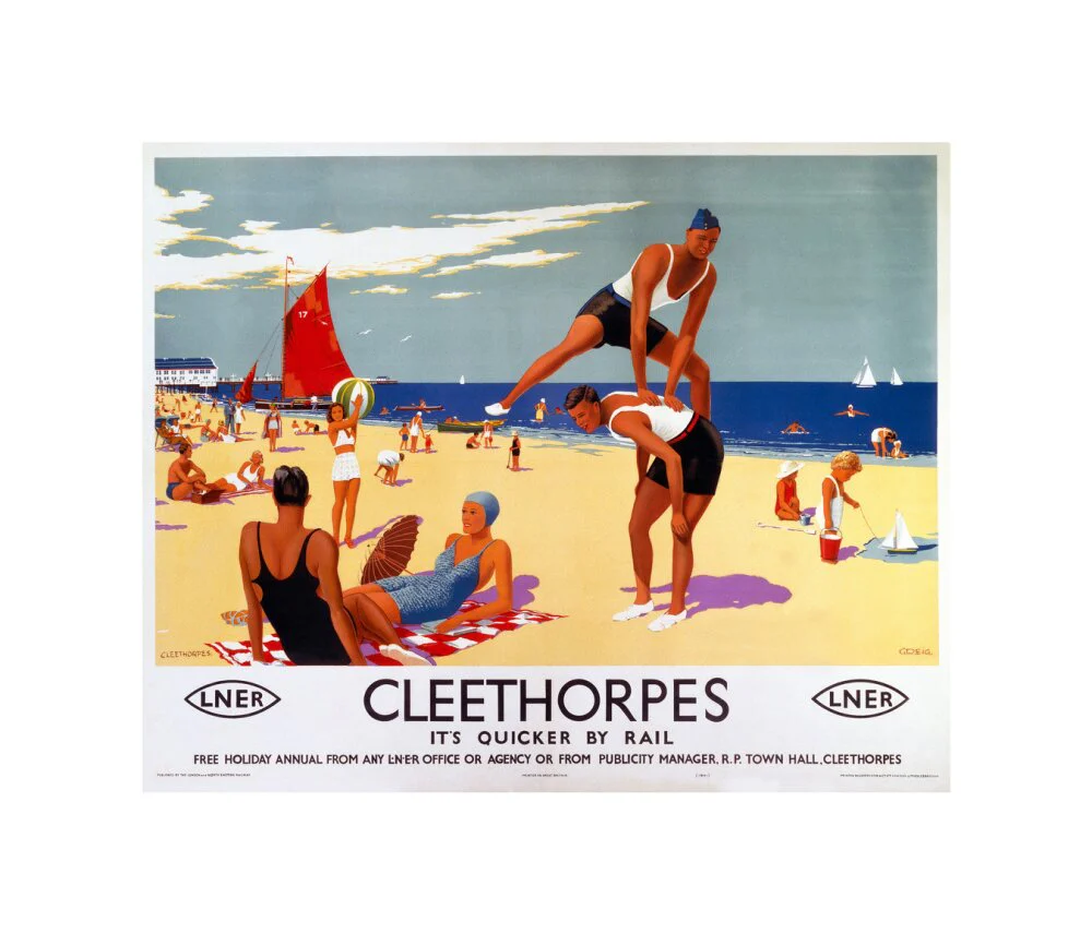 'Cleethorpes: It's Quicker by Rail', LNER poster, 1941. - Image 27