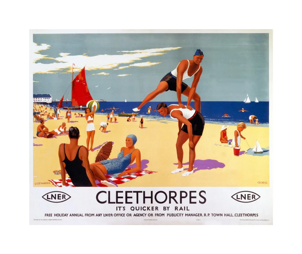 'Cleethorpes: It's Quicker by Rail', LNER poster, 1941. - Image 28