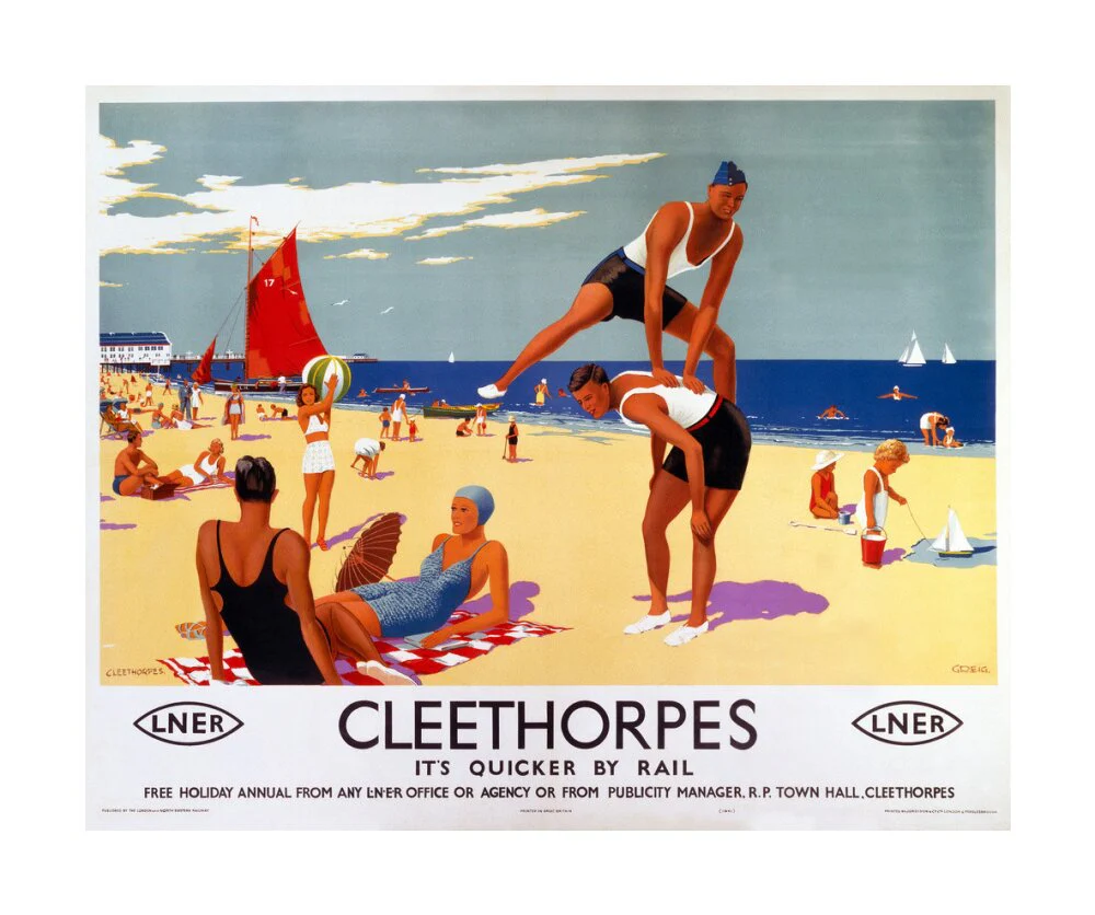 'Cleethorpes: It's Quicker by Rail', LNER poster, 1941. - Image 29