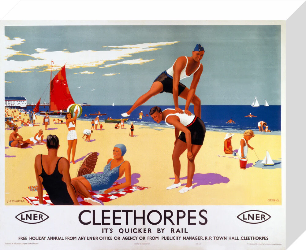 'Cleethorpes: It's Quicker by Rail', LNER poster, 1941. - Image 31