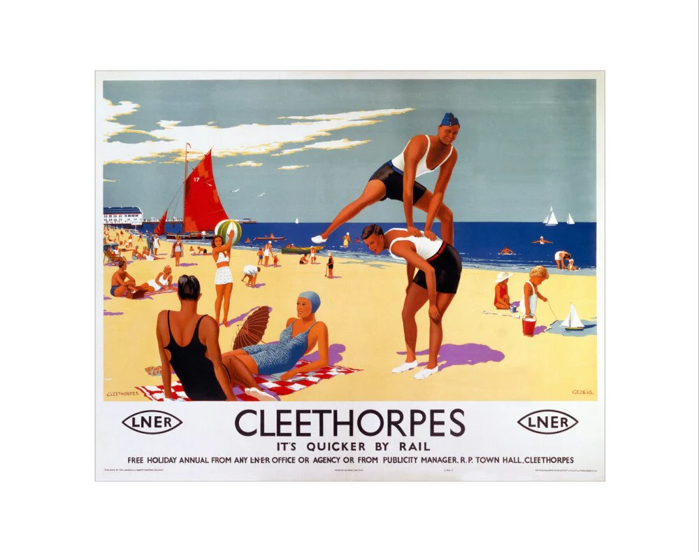 'Cleethorpes: It's Quicker by Rail', LNER poster, 1941. - Image 35