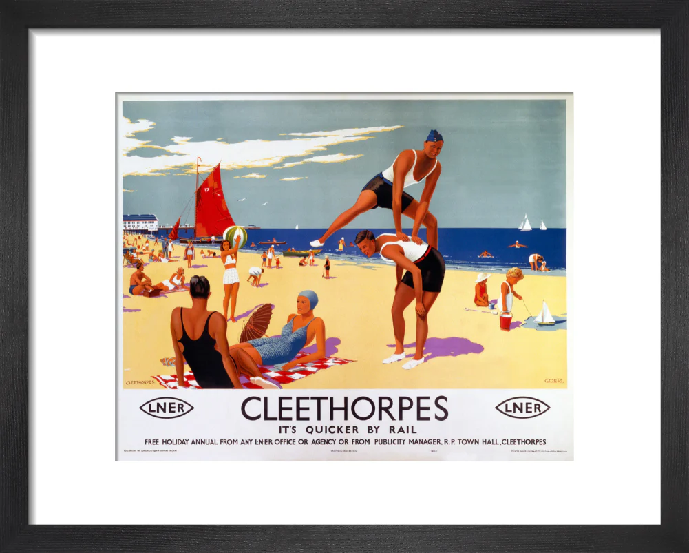 'Cleethorpes: It's Quicker by Rail', LNER poster, 1941. - Image 36