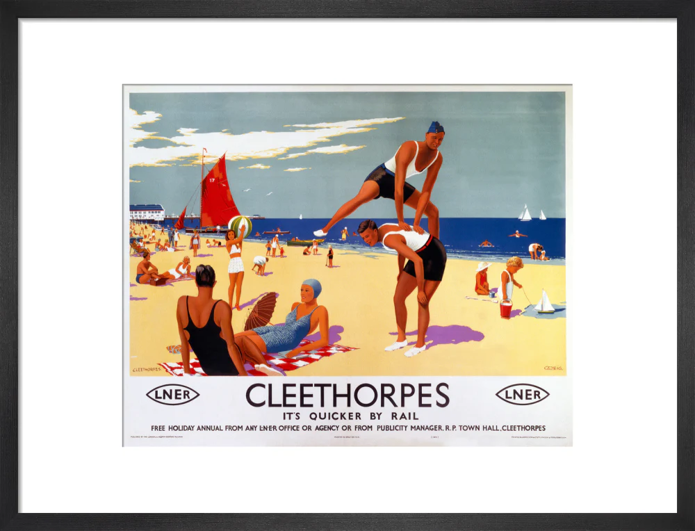 'Cleethorpes: It's Quicker by Rail', LNER poster, 1941. - Image 46