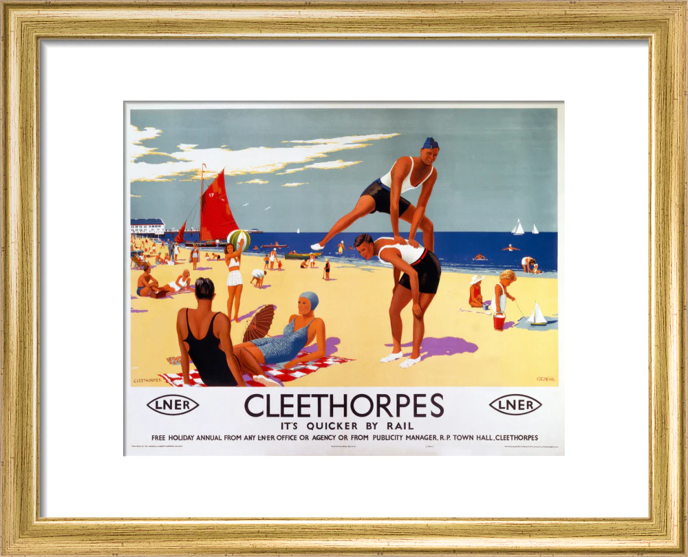 'Cleethorpes: It's Quicker by Rail', LNER poster, 1941. - Image 5