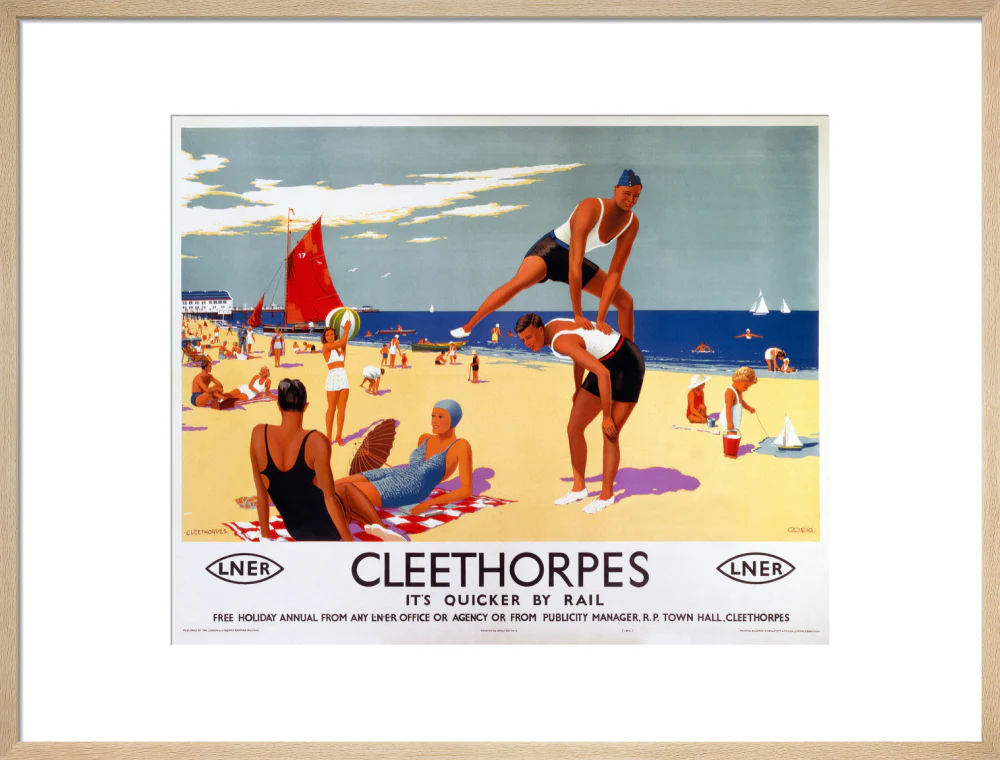'Cleethorpes: It's Quicker by Rail', LNER poster, 1941. - Image 54