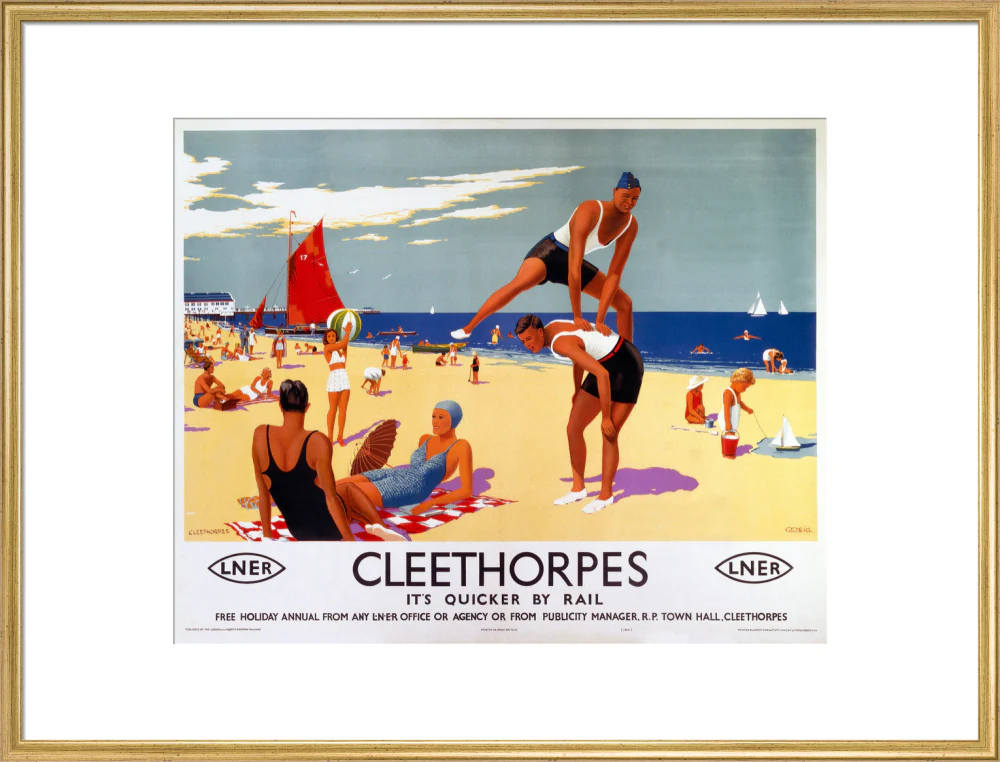 'Cleethorpes: It's Quicker by Rail', LNER poster, 1941. - Image 58