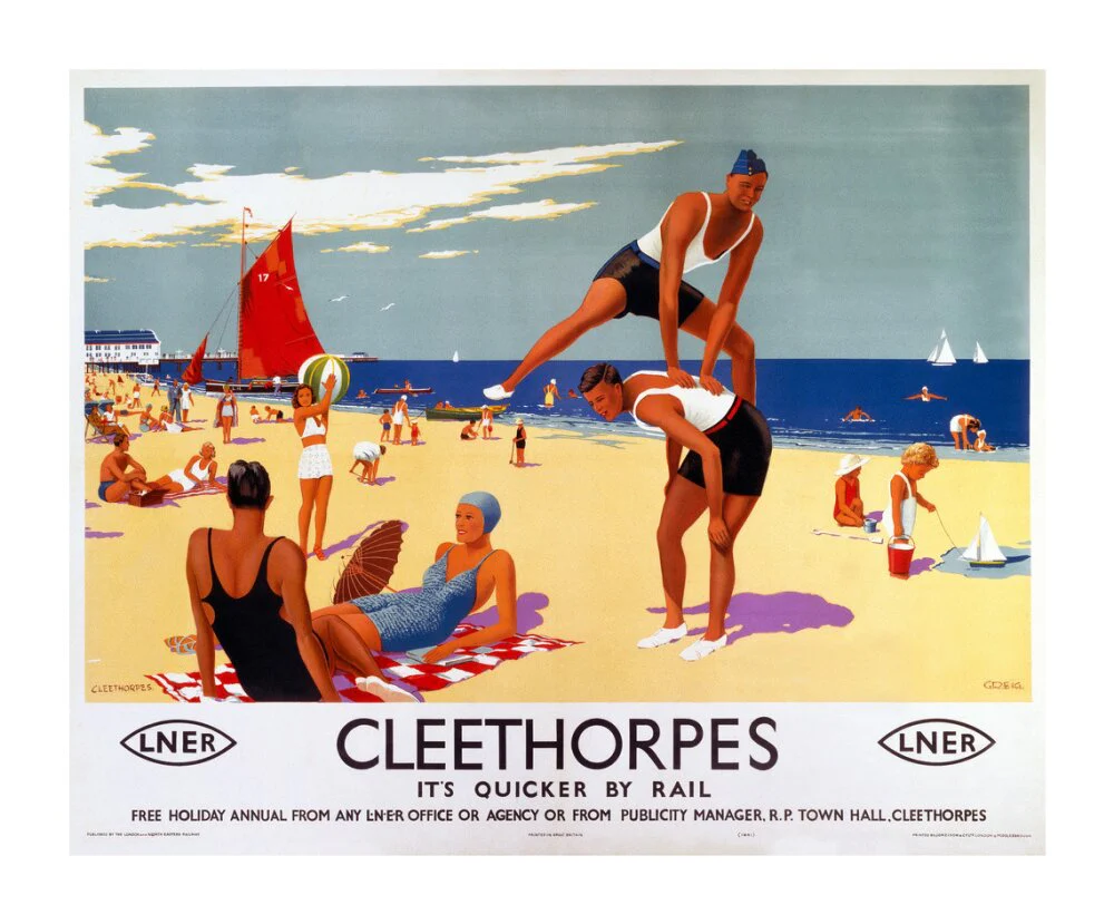 'Cleethorpes: It's Quicker by Rail', LNER poster, 1941. - Image 63