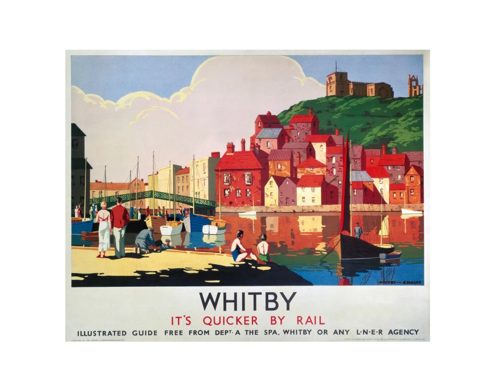 'Whitby: It's Quicker By Rail', LNER poster, 1930s. - Image 2