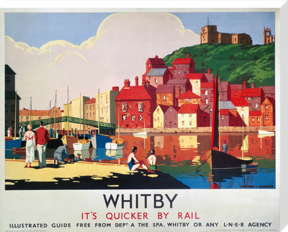 'Whitby: It's Quicker By Rail', LNER poster, 1930s. - Image 34
