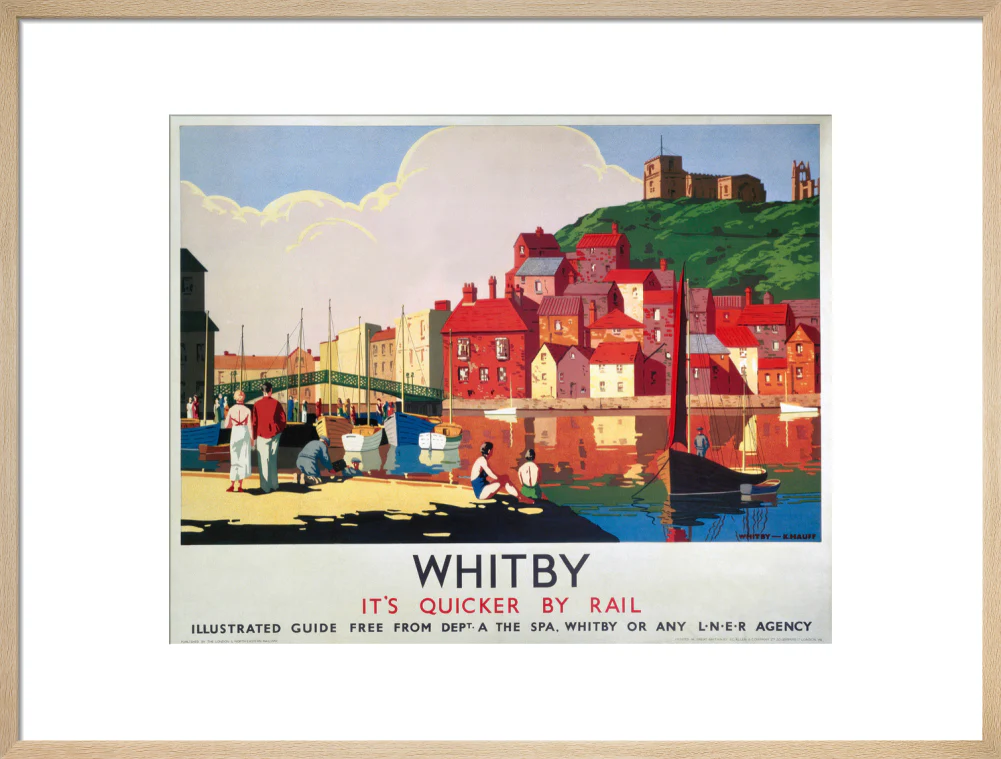 'Whitby: It's Quicker By Rail', LNER poster, 1930s. - Image 54