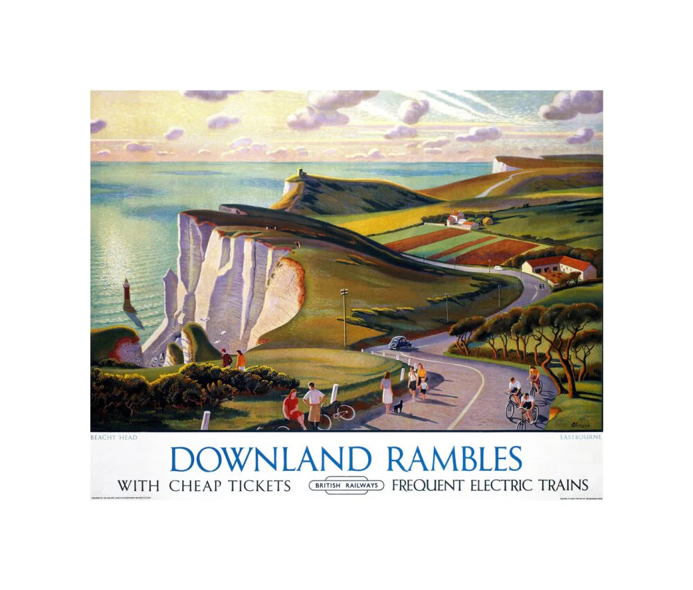 'Downland Rambles', BR poster, 1950s. - Image 60