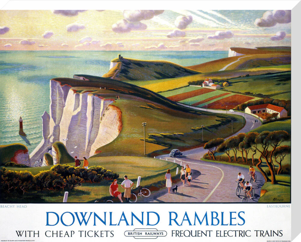 'Downland Rambles', BR poster, 1950s. - Image 66
