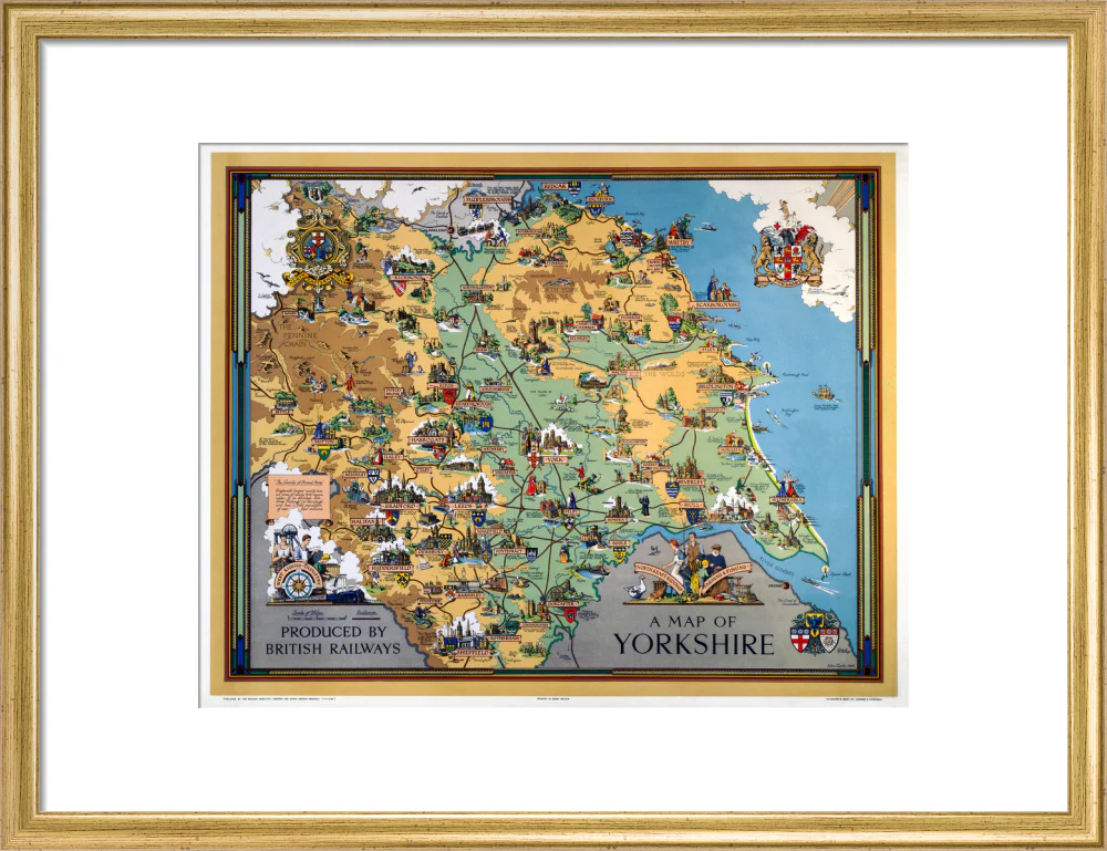 'A Map of Yorkshire', BR poster, 1949. - Image 15