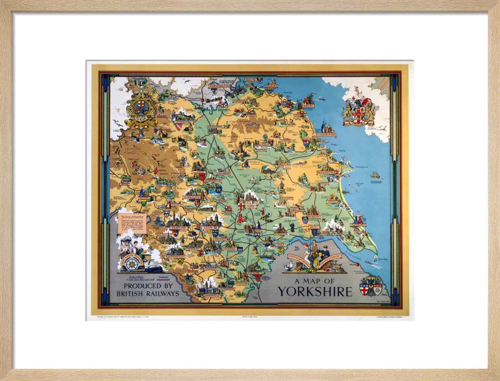 'A Map of Yorkshire', BR poster, 1949. - Image 16