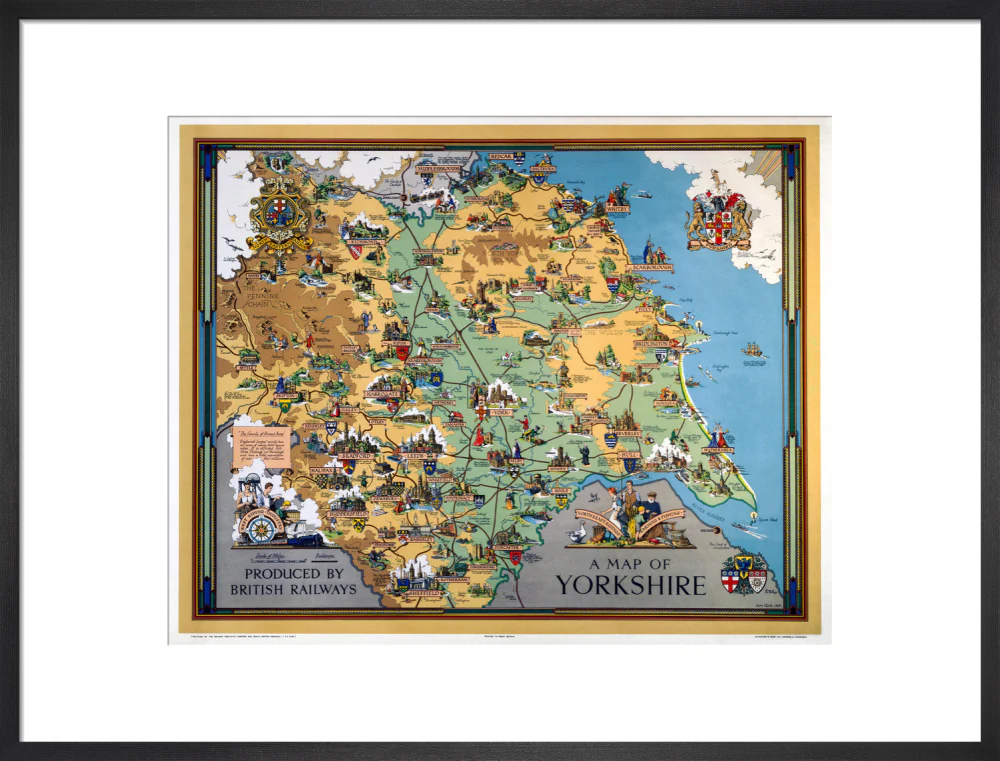 'A Map of Yorkshire', BR poster, 1949. - Image 18