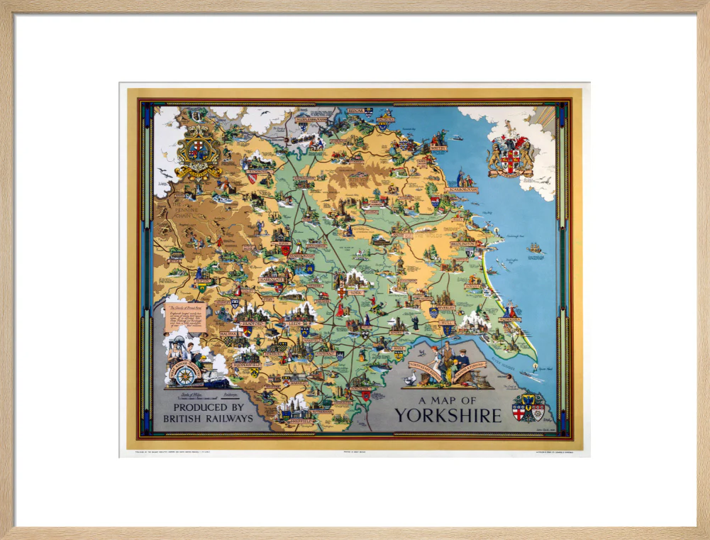'A Map of Yorkshire', BR poster, 1949. - Image 21