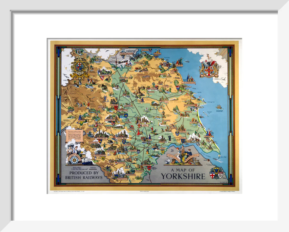 'A Map of Yorkshire', BR poster, 1949. - Image 37