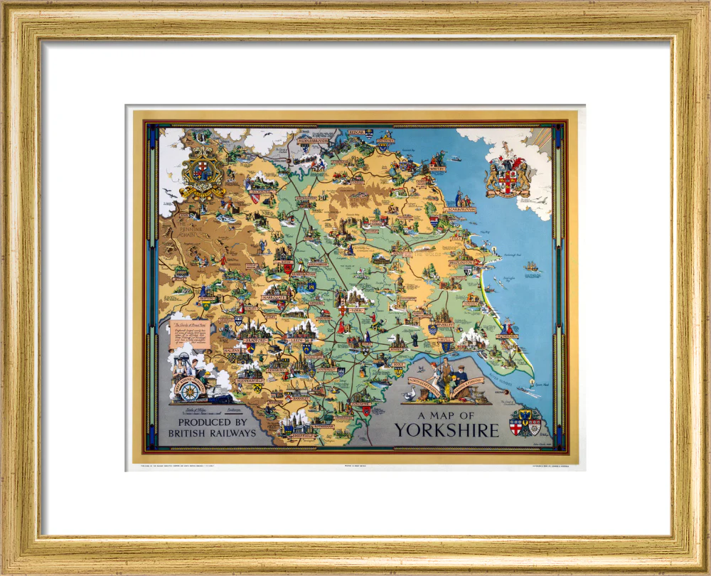 'A Map of Yorkshire', BR poster, 1949. - Image 38